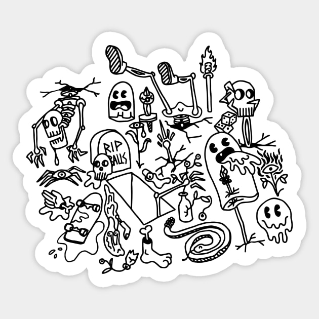 Grave Party Sticker by Brian_John_Park